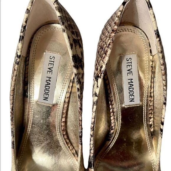 Steve Madden Snake Print Heels Sz 6.5 Stiletto Worn By Actress Less Than 2 Hrs - Picture 4 of 7